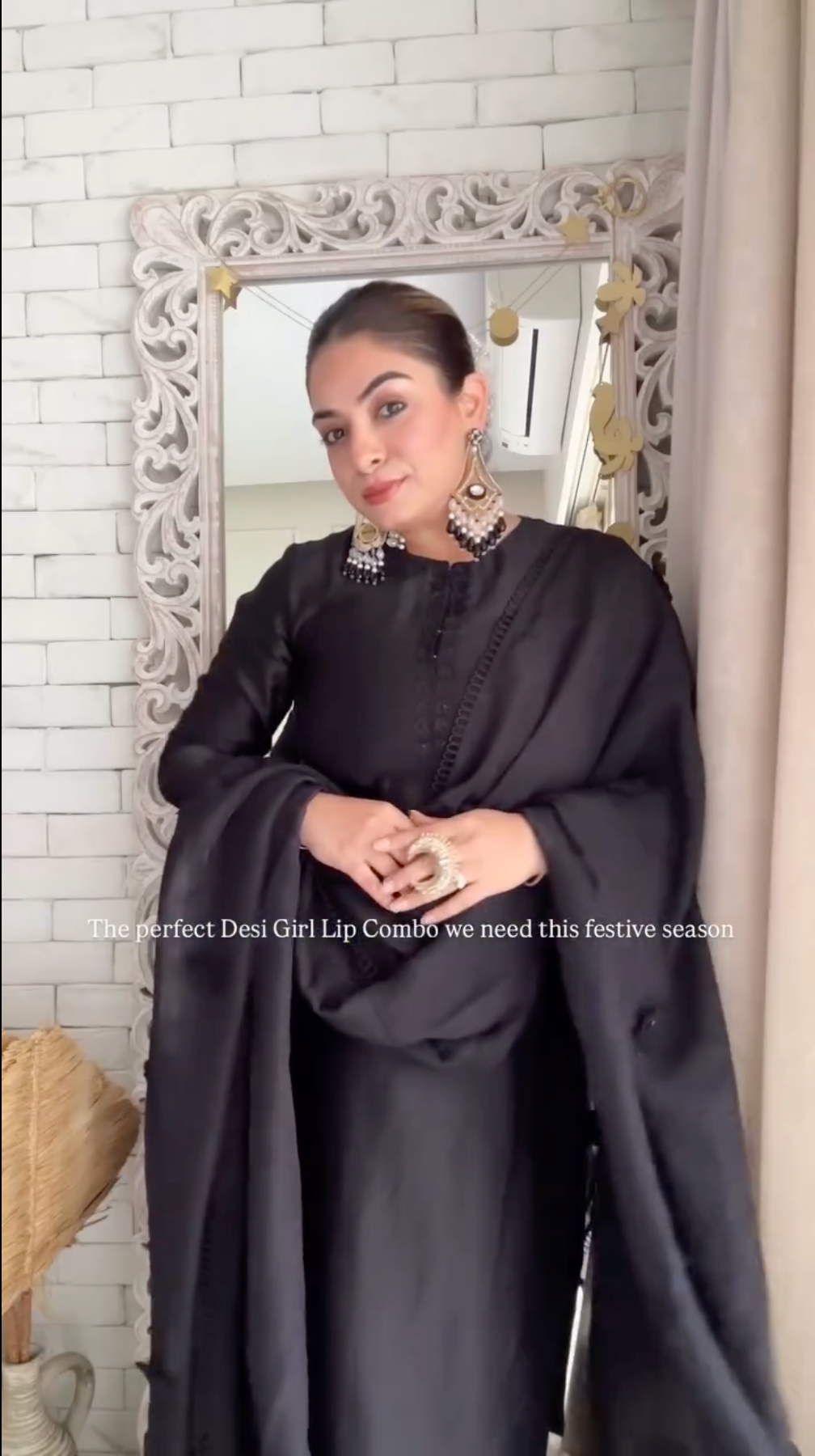 GURLEEN GAMBHIR IN KYRA BLACK SILK CHANDERI KURTA SET