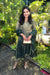SUHANI DARK GREEN TISSUE HANDCRFATED KURTA SET