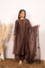 KYRA BROWN SILK CHANDERI HANDCRAFTED KURTA SET