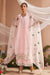 RUH LIGHT PINK SILK CHANDERI HANDCRAFTED KURTA SET